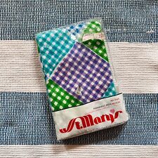 Vintage NOS St Marys Checkered No Iron Muslin PillowCases New picture
