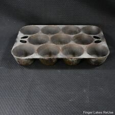 Antique GRISWOLD Cast Iron No. 10 Popover Muffin Pan 949 C Erie PA USA 11-Cup picture