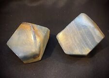 Pair Of Blue Onyx Geometric Freeforms 194 Grams picture