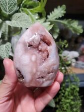 326g Natural Druzy Pink Amethyst Freeform Quartz Crystal Specimen Reiki Stone picture