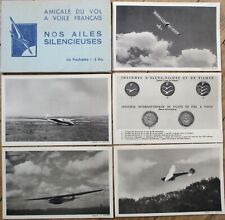 French Aviation 1930s Set Ten Postcards, Glider Airplane, Original Package picture