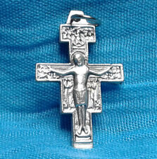 CROSS PENDANT Made in ITALY Silver Oxidized San Damiano 1 3/16”  CX1a  picture