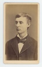 Antique CDV Circa 1870s Handsome Young Man Wearing Suit Steffey Mt. Union, OH picture