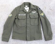 1954-1956 US ARMY Vietnam era Green Military wool nylon field shirt size S #108 picture