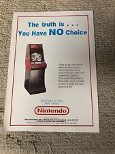 original 11.5-8” Play Choice Players Nintendo  ARCADE GAME FLYER AD picture