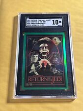 2023 Topps Chrome Star Wars Galaxy Return Of The Jedi Poster Green 99/99 SGC 10 picture