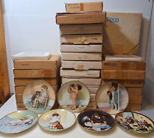Lot 34 Edwin M Knowles Hamilton Collection Ceramic Plates Norman Rockwell Bessie picture
