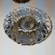 Vintage Art Deco Crystal and Brass Ashtray # 311 picture