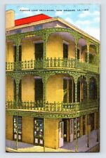 Postcard Louisiana New Orleans LA French Quarter Iron Lace 1940s Unposted Linen picture