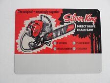 Silver King Chain Saw tin metal sign chainsaws advertising retro-look picture