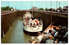 Welland Ship Canal St. Catharines Ontario Canada People Vintage Postcard-L2-202 picture