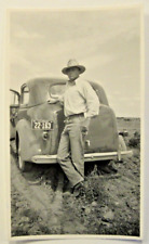 1938 CHEVROLET 2-dr Sedan. 1942 ? Colo License plate, b&w photo, 4 1/4