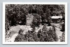 RPPC Postcard Aerial View Unk Hexagon House Log Cabin Arlington VA Virginia? picture