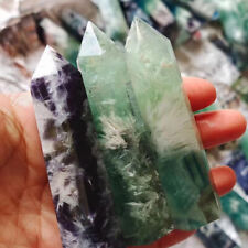 Wholesale Lot 4.4 Lb Natural Feather Fluorite Obelisk Tower Point Crystal Rocks picture