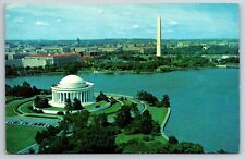 Postcard - The Jefferson Memorial and Washington Memorial- Washington DC picture