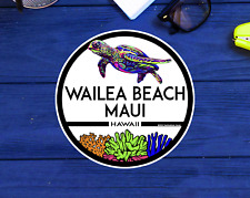 Wailea Beach Maui Sticker Decal Hawaii Beach Ocean Sea Turtle 3