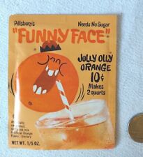 FUNNY FACE Pillsbury JOLLY OLLY ORANGE Sealed Pack VTG DRINK MIX 1970s-90s picture