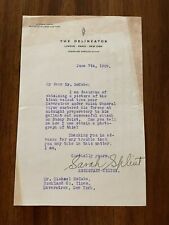 1909 letterhead Delineator magazine Theodore Dreiser ed. Sarah Splint signed NYC picture