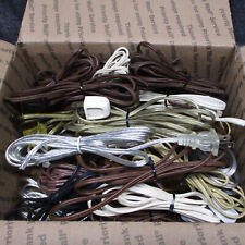 LOT #801:  (32) Salvaged Power Cords, Lamp Wire, Plugs picture