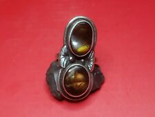 Old Pawn LOLITA NATACHU Zuni Indian Silver Fire Agate Vintage ring. LN 1960s picture