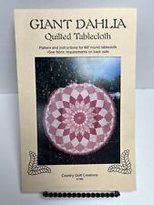 Sewing Pattern Vintage For Giant Dahlia Quilted Tablecloth 68” Round 1986 Used picture