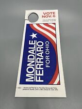 Walter Mondale Ferraro For Ohio Door Hang Pamphlet 1984 Historic Cool picture