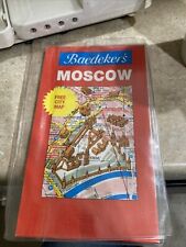 Vintage Baedekers Moscow Russian Russia City Map brochure Ephemera Soviet Union  picture