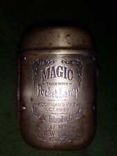ANTIQUE KOOPMAN’S MAGIC TRADE MARK POCKET LAMP WOODMAN’S PAT. 1889 LIGHTER NY picture