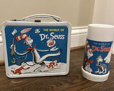 Metal 1970 World Of DR SEUSS Lunchbox With Thermos Cat in the Hat Horton picture