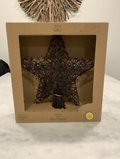 Bee & Willow™ 12-Inch LED Woven Star Rattan Christmas Tree Topper picture