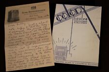 Walt Disney 1928 2003 Letter to Lillian + PROGRAM Colony Theatre NY Mickey Mouse picture