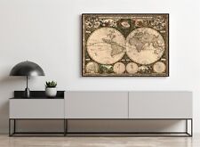 1660 Map | World Map | Vintage World Map | World Map Reproduction | World Map Wa picture