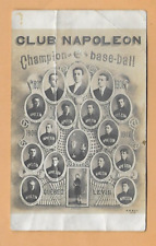 Vintage Antique RPPC Real Photo Postcard Club Napoleon Baseball Team AZO 1912 picture