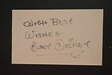 Walt Disney Ephemera Best Wishes Signed Classic Disneyana Card picture