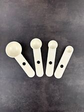 Vintage Pyrex Accessories Measuring Spoons Snap Together Set Of 4 Ivory USA picture