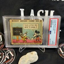 1935 Mickey Mouse Gum Card Type II This Little Pig.. #51 Walt Disney PSA 2 picture