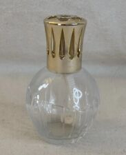Vintage Lampe Berger Fragrance Lamp Paris France Fluted Clear Glass Gold Cap picture