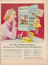 1954 Westinghouse Refrigerator Food Fridge Kitchen Vintage Retro Print Ad picture