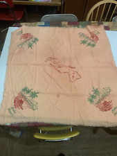 Vintage 1950's Aloha Hawaii Souvenir 38 inch by 40 inch Tablecloth picture