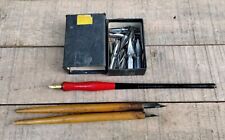 Lot of 100 Estabrook 501 Calligraphy Dip Pen Nibs & 3 Holder Rods picture