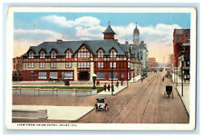 c1930s View from Union Depot Joliet Illinois IL Vintage Posted Postcard picture