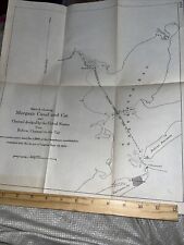 Antique 1891 Map Sketch: Morgan’s Canal and Cut Channel Dredged from Bolivar Cha picture