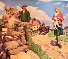 1944 Coca Cola Ireland Americans Friends Soldiers Woman Have A Coke Print Ad 109 picture