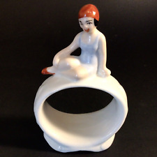 BATHING BEAUTY FIGURAL NAPKIN RING KARL ENS VOLKSTEDT GERMANY RARE picture