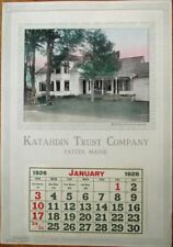 Patten, ME 1926 Bank Advertising Calendar: Katahdin Trust Co. - Maine picture