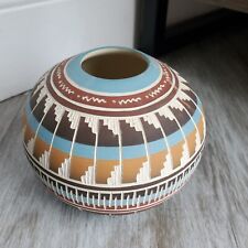 Signed Vintage Native American Navajo Pottery Vase by T. Williams picture