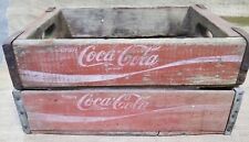 Lot Of Two (2)  Old Wooden Coca Cola Soda Bottle Crates  Boxes - Chattanooga, TN picture