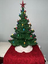 Ceramic 18”  Lighted Christmas Tree Vintage Atlantic Mold picture