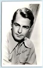 RPPC  Movie Star ALAN LADD Famous American Actor ~ Gray Photo c1940s Postcard picture