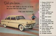 Car Postcard 1954 Ford Fine Car Features  picture